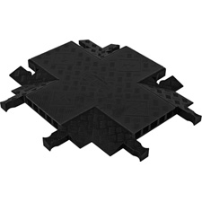 Picture of Checkers Safety Group GDCR5X125-B-B Guard Dog 4-Way Cross for 5 Channel Cable Protector - Black Lid & Ramps