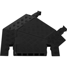 GDT5X125R-B-B Guard Dog 45 Degree Left Turn for 5 Channel Cable Protector, Black Lid & Ramps