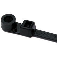 T30MR0C2 6.3 in. Black Screw Mount Tie - Pack of 100