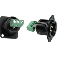 NC3MD-SCREW Male Chassis Mount XLR to Screw Terminal