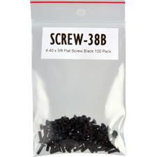 Picture of TecNec SCREW-38B 4-40 x 0.375 Flat Head-Countersunk Screws for Chassis Mount Connectors - Black&#44; Pack of 100