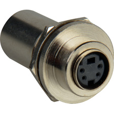 SV4-BLCM-N S-Video 4-Pin Mini DIN Female - Female Silver Chassis Mount