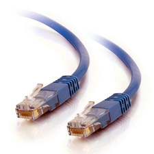 CTG-15160 20 ft. 350 MHz Cat5E Solid Patch Cable - Blue