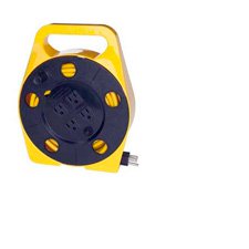 ECR-2 Retractable 25 ft. Extension Cord Reel Four Outlet on Side