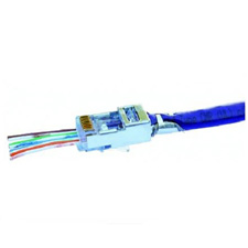 100022C Shielded Cat 5e & 6 Connectors with External Ground - 50 & Clamshell
