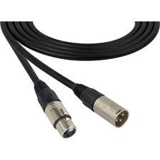 Star-Quad Microphone Cable - 100 ft. - Black - High Flexibility