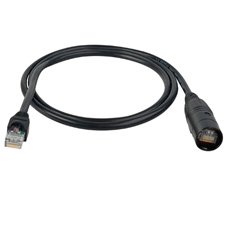 EC8-RJ45-3 CAT5e Tactical Ethernet Cable Neutrik EC8 - RJ45 Plug, 3 ft. - Black
