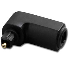 FOA-AUDT2MF-R Toslink Plug to Toslink Jack Right Angle Adaptor