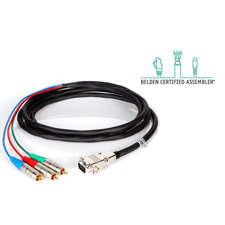 TecNec HD3RCA-15HDM-25 Belden & Kings HDTV 3Channel RCA Male to VGA Male Cable44; 25 ft.