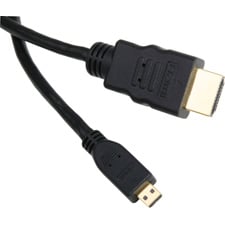 HDMI-DA-6 Micro HDMI Type D Male to HDMI Type A Male Cable 6 ft.