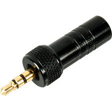 M-3.5S LOCKING 3.5 mm Male TRS Stereo Audio Plug - Cable End Connector - Black