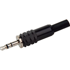 M-3.5S SLIM Stereo Mini Plug Slimline, Black