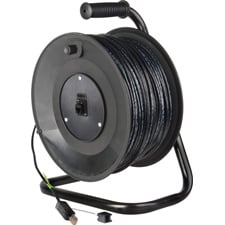 Jackreel Deluxe CAT5 - Black - 250 ft - Durable ProShell Connector