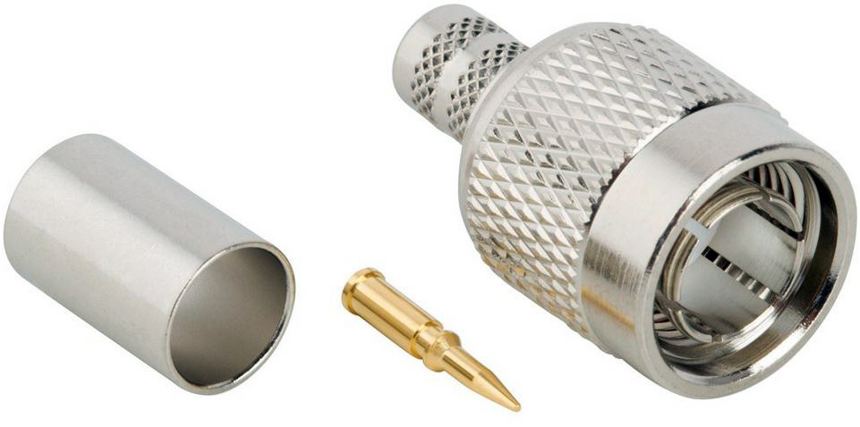 122465 75 ohm Male TNC Crimp Connector for Belden 9248 & 1694A