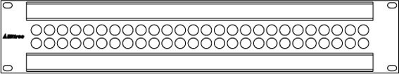 B52T-2WNHD 2X26 2RU Weco 2.4GHz Patchbay with Non-Terminating Grounds