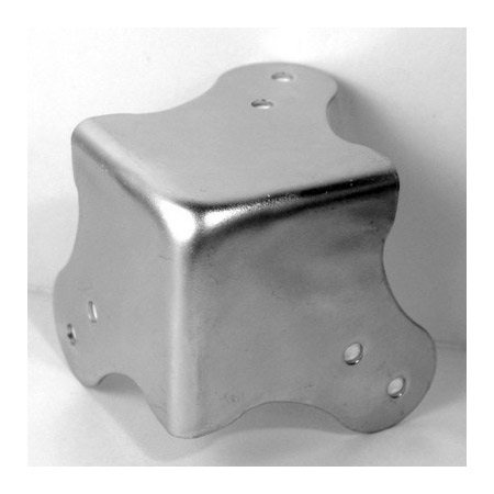 1031 2.25 in. Zinc 6 Hole Flat Corner