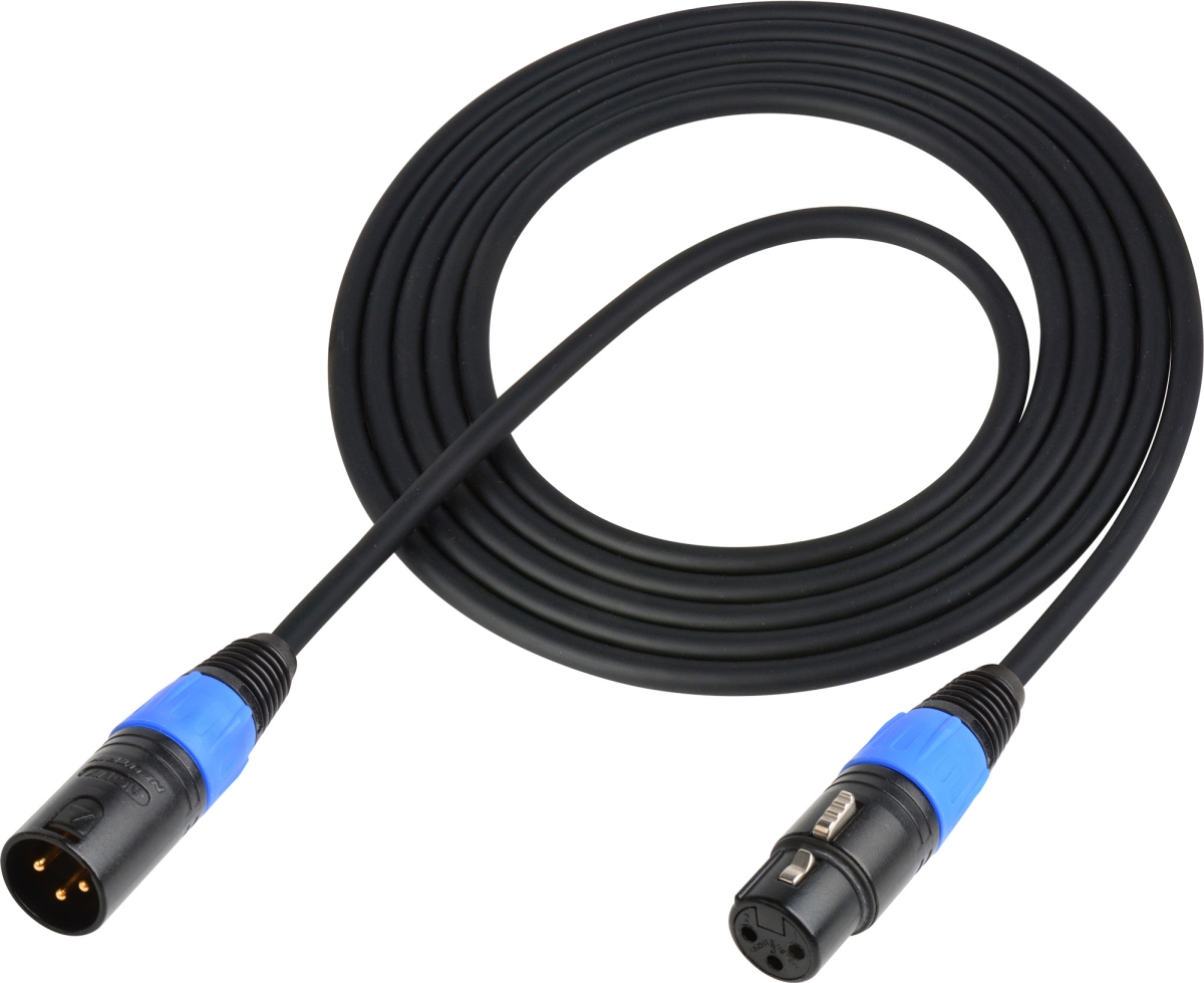 Picture of Sescom DMX-3M3F-50 50 ft. Lighting Control Cable 3-Pin XLR Male to 3-Pin XLR Female&#44; Black