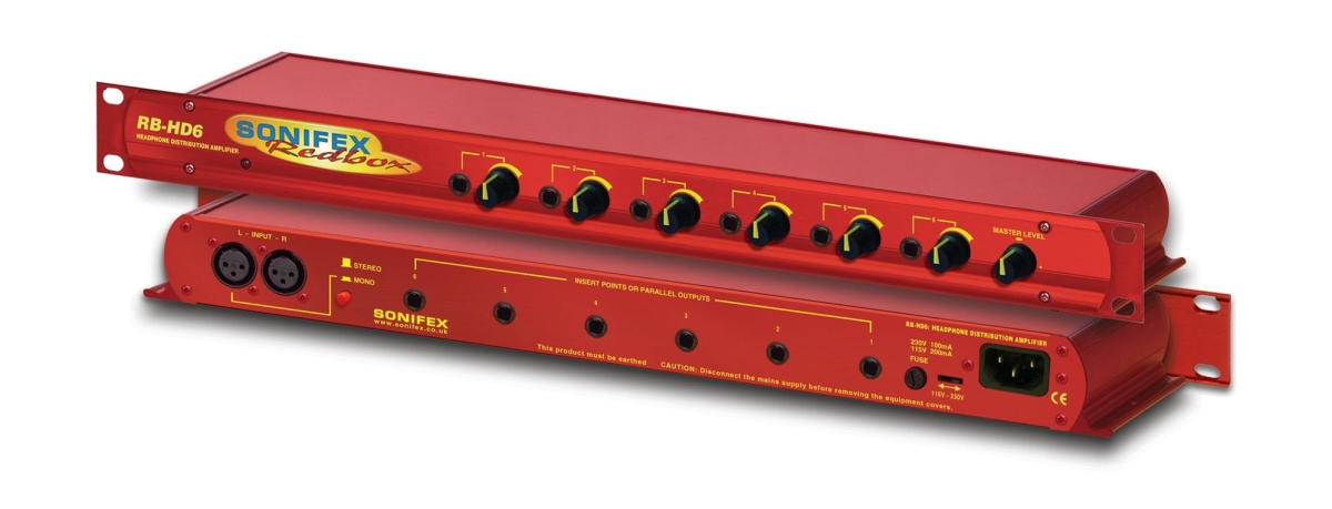 6 Way Stereo Headphone Distribution Amplifier -  Sonifex, SO892702