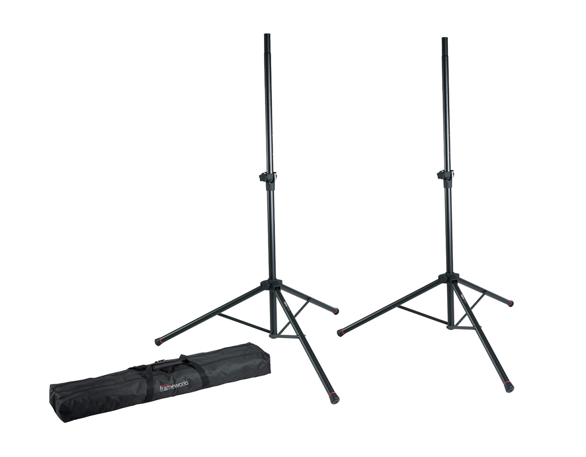 Picture of Gator GFW-SPK-2000SET Frameworks Pair of Lightweight Aluminum Speaker Stands with a Carry Bag