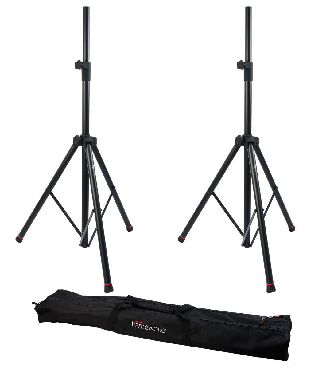 Picture of Gator GFW-SPK-3000SET Frameworks Pair of Deluxe Aluminum Speaker Stands with a Carry Bag