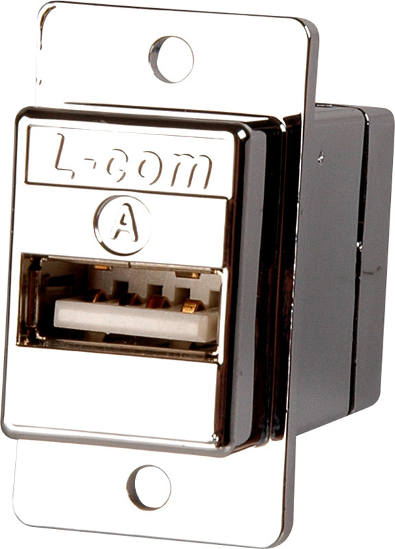 USB-AABL Chassis Mount USB Adapter - A-Front & A-Rear, Silver