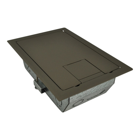 Picture of FSR RFL4.5-D2G-SLGRY Solid Cover Single Door 4.5 in. Deep Back Box with Two 2-Gang Plates - Gray Trim