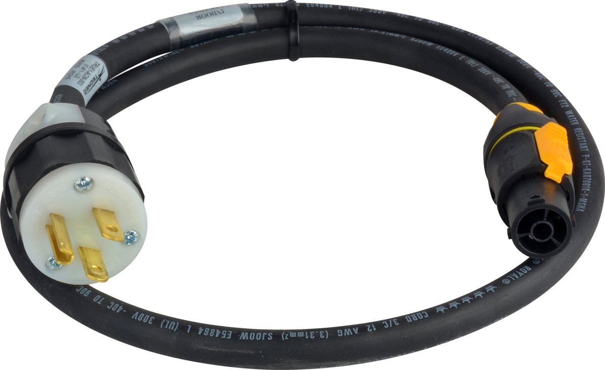 TRUE1-ACIN-050 PowerCon to NEMA5-15P Power IN AC Cable - 15 amp, 50 ft.