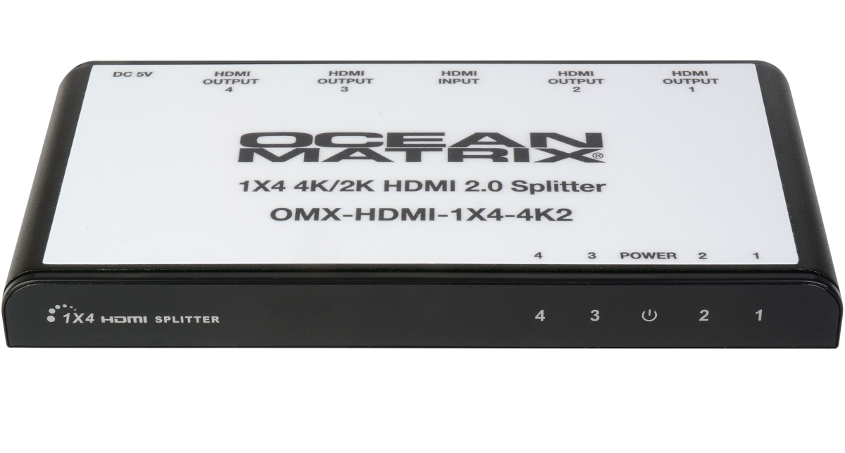 Picture of Ocean Matrix OMX-HDMI-1X4-4K2 4K UHD 1x4 HDMI 2.0 Splitter & Distribution Amplifier