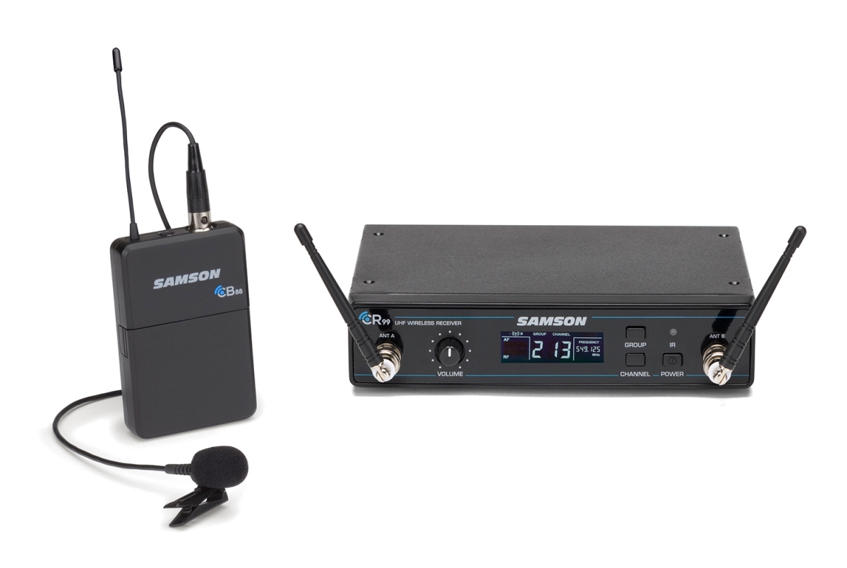 Picture of Samson Technologies SWC99BLM10-K Concert 99 Wireless Presentation Microphone System with LM10 Lavalier Mic - K Band&#44; 470-494 MHz