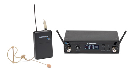 Picture of Samson Technologies SWC99BSE10-K Concert 99 Wireless Headworn Microphone System with SE10 Earset Mic - K Band&#44; 470-494 MHz