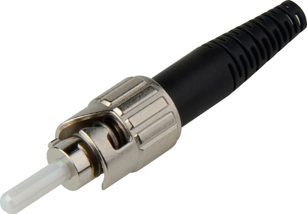 215-201-L2 Premium 127um Multi Mode ST Fiber Connector with Black 3 mm Boot