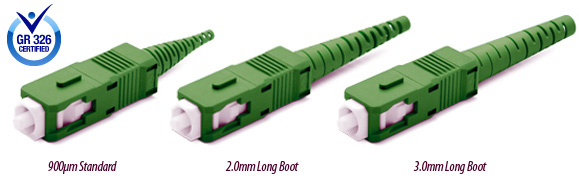 294-193-2L Premium SC-APC Conical Pre-Angle 125um 3 mm Mini Boot, Green
