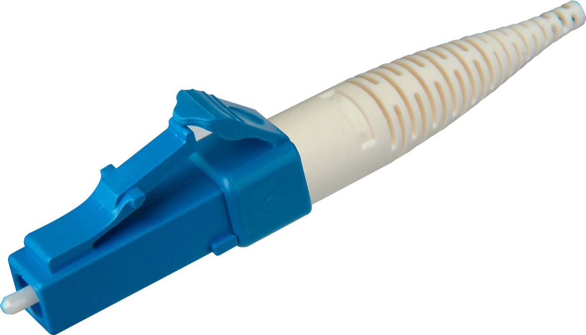 931-153-1B1 Premium 125um Simplex Single Mode 900u Fiber LC Connector White Boot
