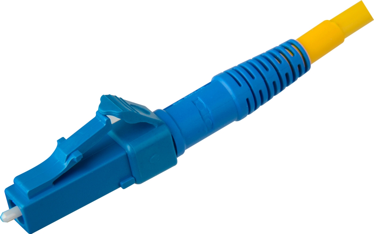931-153-1D2 Premium 125um Single Mode 3mm Simplex Fiber LC Connector with Blue Boot