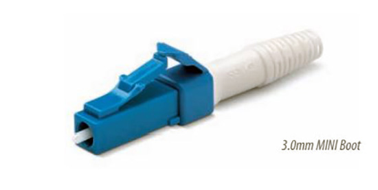 931-159-1D2 Low Loss 125um Single Mode LC Fiber Connector with Blue 3 mm Boot