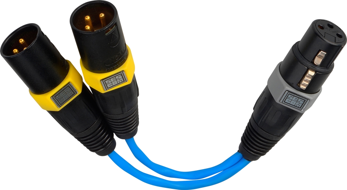 SESAESEBUY Impedance Matching AES  EBU Y Splitter Cable  6 in