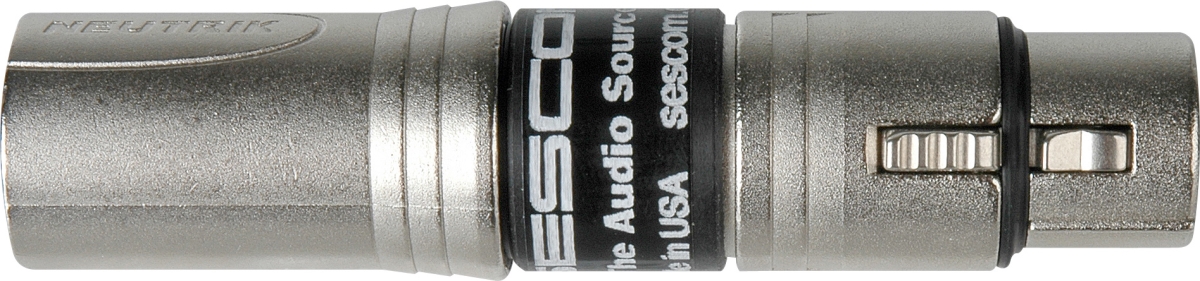 Picture of Sescom SES-INLINE-EMCM Inline RF Filter XLR Female to Neutrik EMC Male Ground Lift