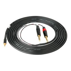 Picture of Sescom SES-IPOD-QTRM15 3.5 mm Stereo Plug to Dual 0.25 in. Phone Plugs&#44; 15 ft.