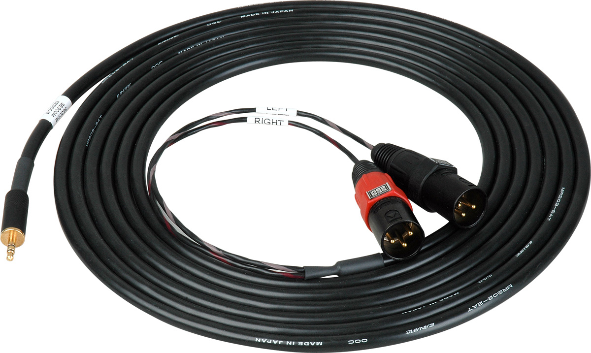 SES-IPOD-XLRM15 3.5 mm Mini Stereo Plug to Dual XLR-M, 15 ft.