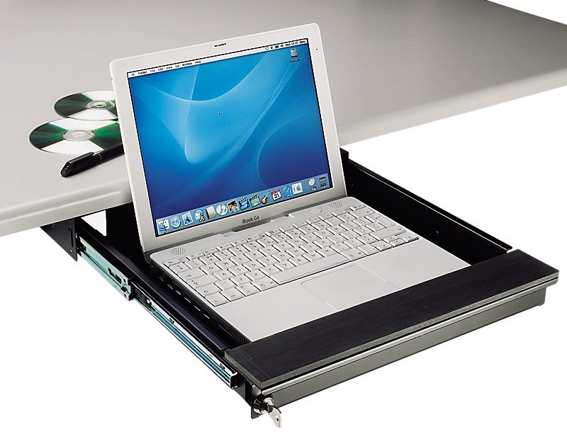 Picture of TecNec TN-LTD Under Desk Mount Lockable Laptop Drawer for Laptops to 17 in.