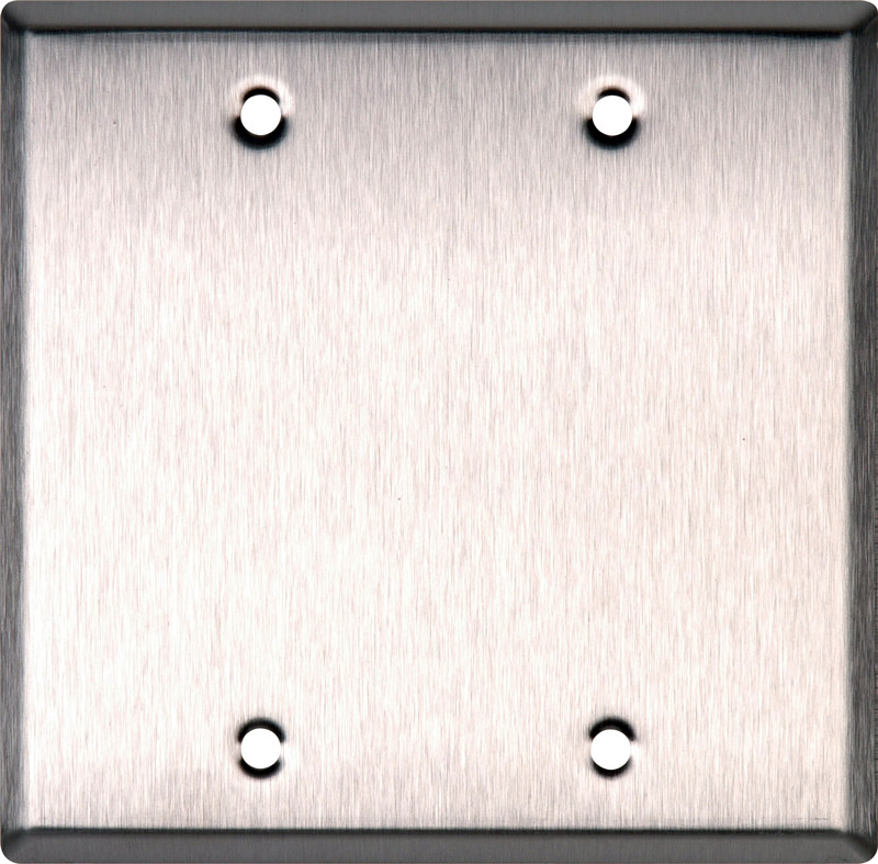 WP2-PLAS-BROWN Blank Brown Nylon Double Gang Wall Plate