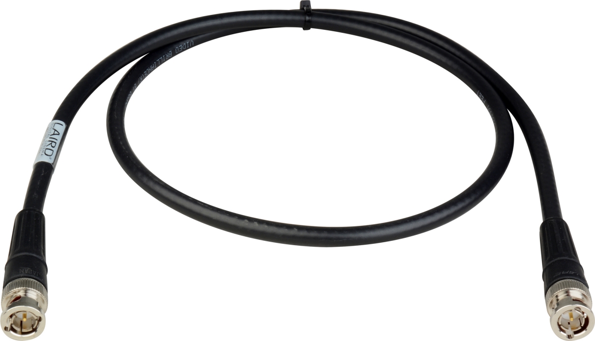 4694R-B-B-RD-003 RG6 4K UHD Single Link BNC Cable, Red - 3 ft.