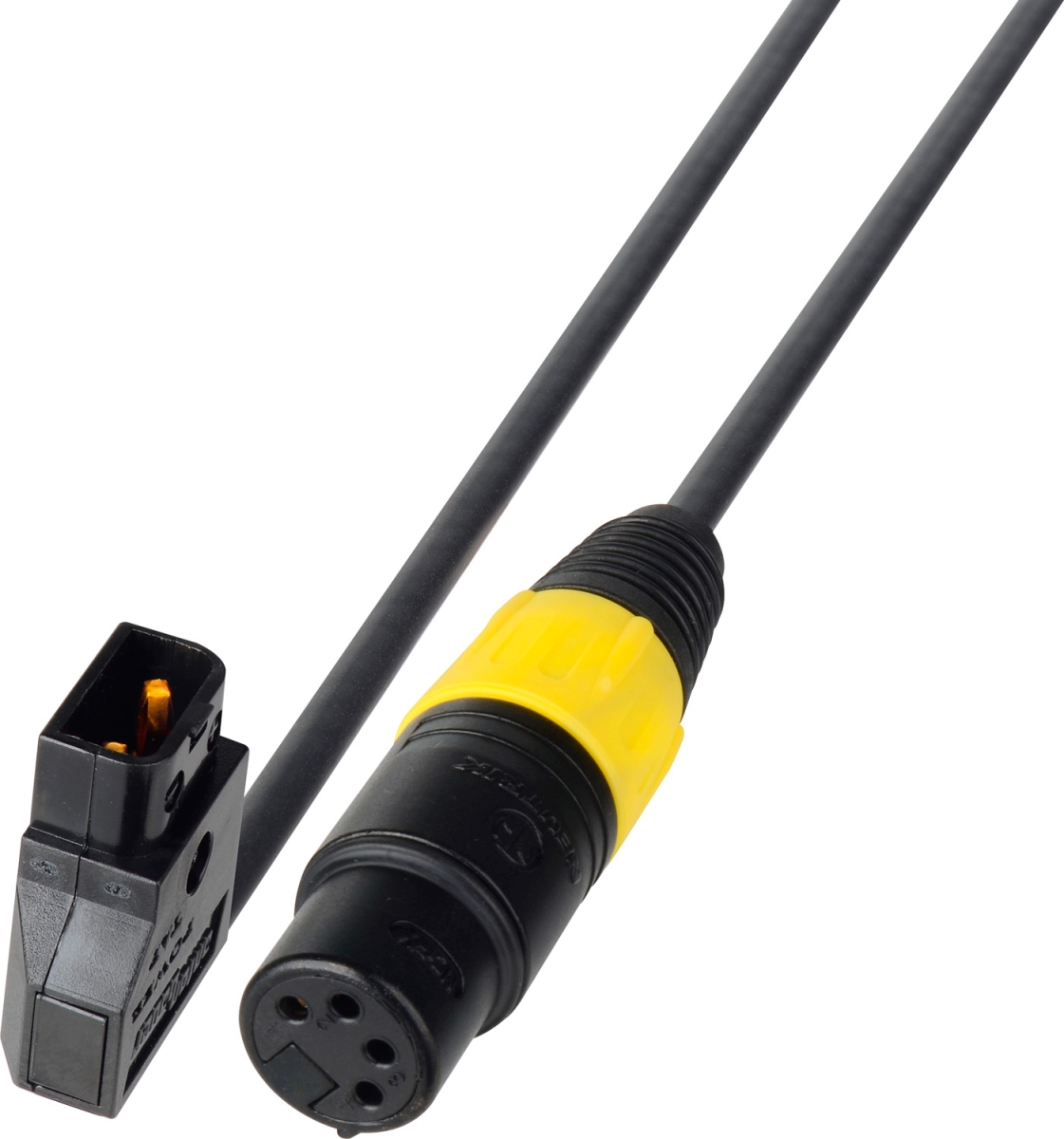 Picture of Laird Digital Cinema AB-PWR3-01 PowerTap Male to 4-Pin XLR Female DC Power Cable - 1 ft.