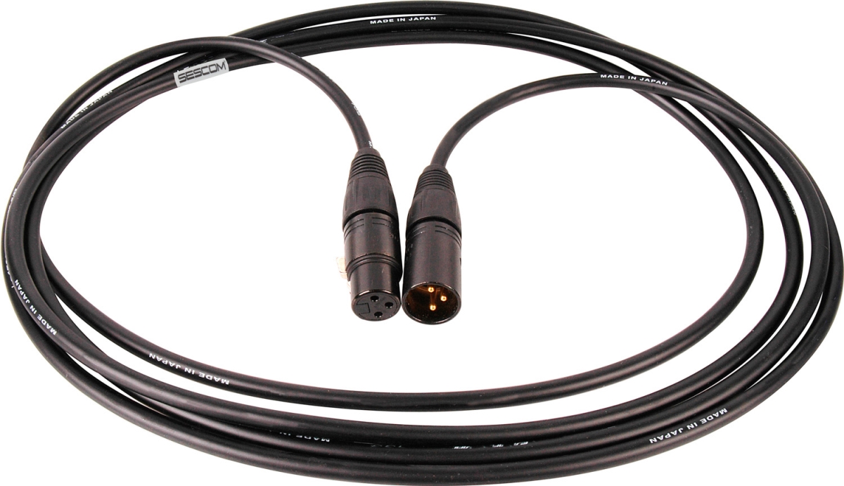 SC3XXJBE-B Canare Star-Quad XLR Microphone Cable, Blue, Black & Gold - 3 ft.