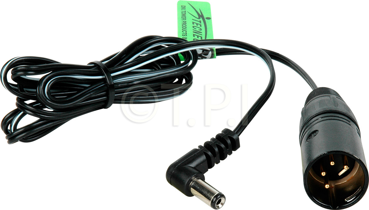 Power Cable, 4-Pin XLR Male to 2.1 mm Plug 6 ft.