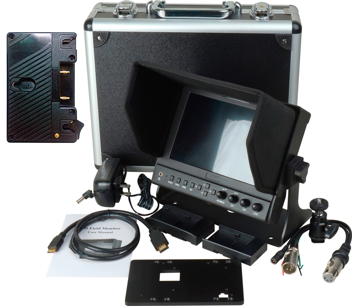 Picture of Delvcam Monitor Systems DELV-WFORM7SDIAB 7in. Camera-Top SDI Monitor with Video Waveform & Anton Bauer Mount