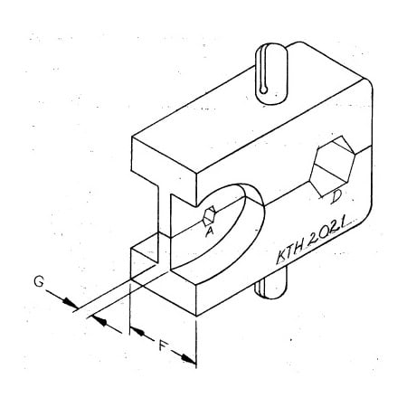 KTH-2021 Crimp Die for DIN 1.0 & 2.3 Cable Plugs -  Kings
