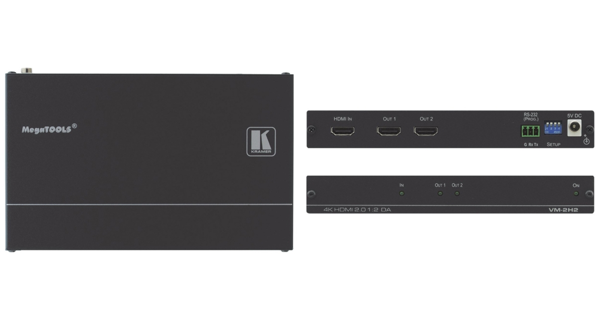 10-804080190 VM-2H2 4K HDMI 2.0 1-2 Distribution Amplifier