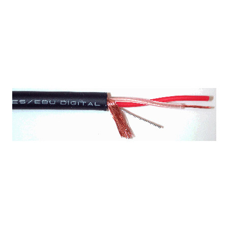 MG3080328 2 Conductor 110W AES  EBU Digital Audio Cable Black  328 ft