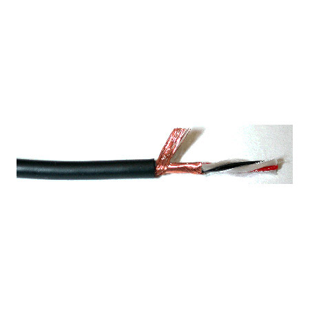2 Conductor 30 AWG Mini Microphone Cable, Black - 1000 ft.